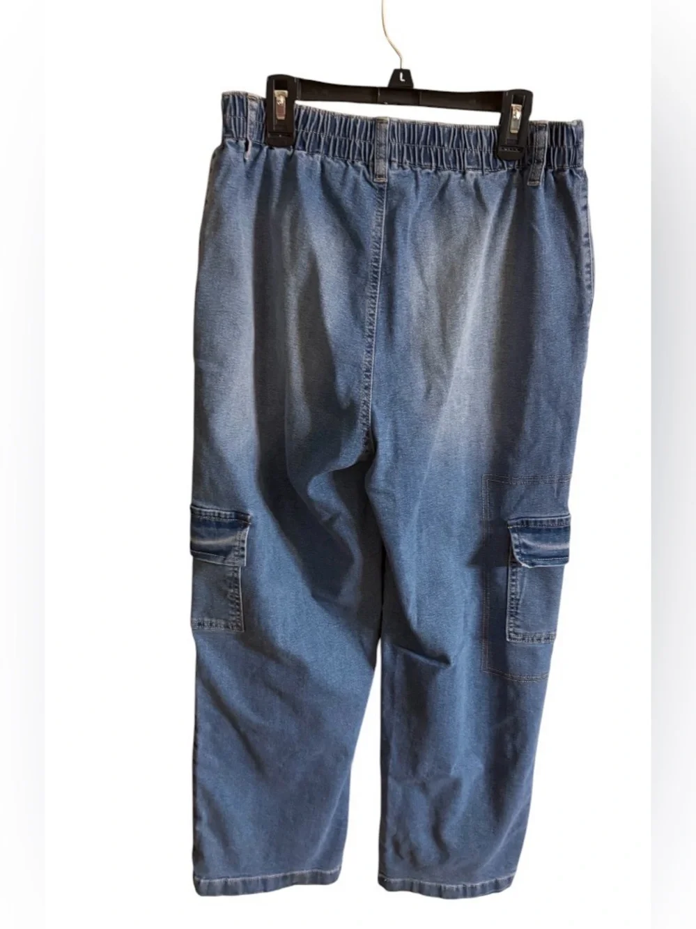 Madden NYC women’s cargo stretch high rise skater jeans size large 28” waist - Picture 4 of 16